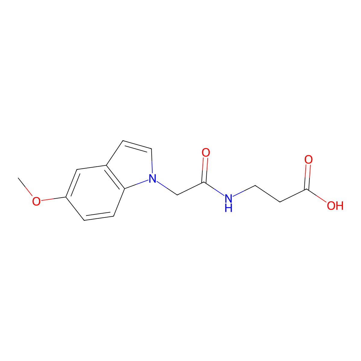 3-{[2-(5-methoxy-1H-indol-1-yl)acetyl]amino}propanoic acid molecular structure, CAS 1144445-90-8