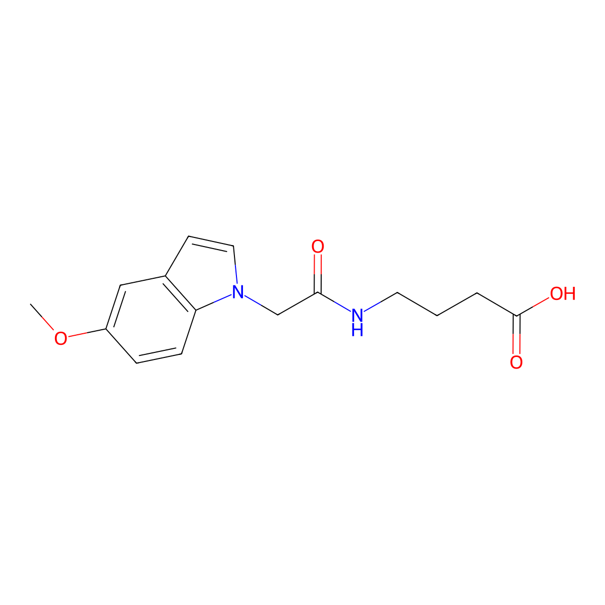 4-{[(5-methoxy-1H-indol-1-yl)acetyl]amino}butanoic acid molecular structure, CAS 1144445-95-3