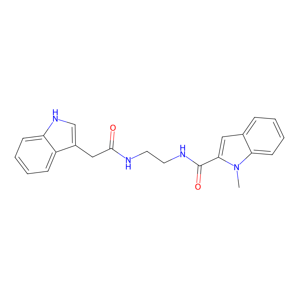 N-{2-[(1H-indol-3-ylacetyl)amino]ethyl}-1-methyl-1H-indole-2-carboxamide molecular structure, CAS 1144446-00-3