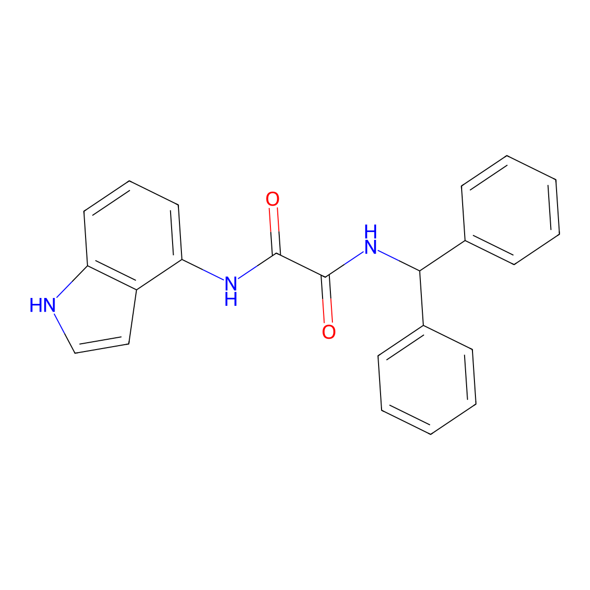N-(diphenylmethyl)-N'-(1H-indol-4-yl)ethanediamide molecular structure, CAS 1144447-36-8