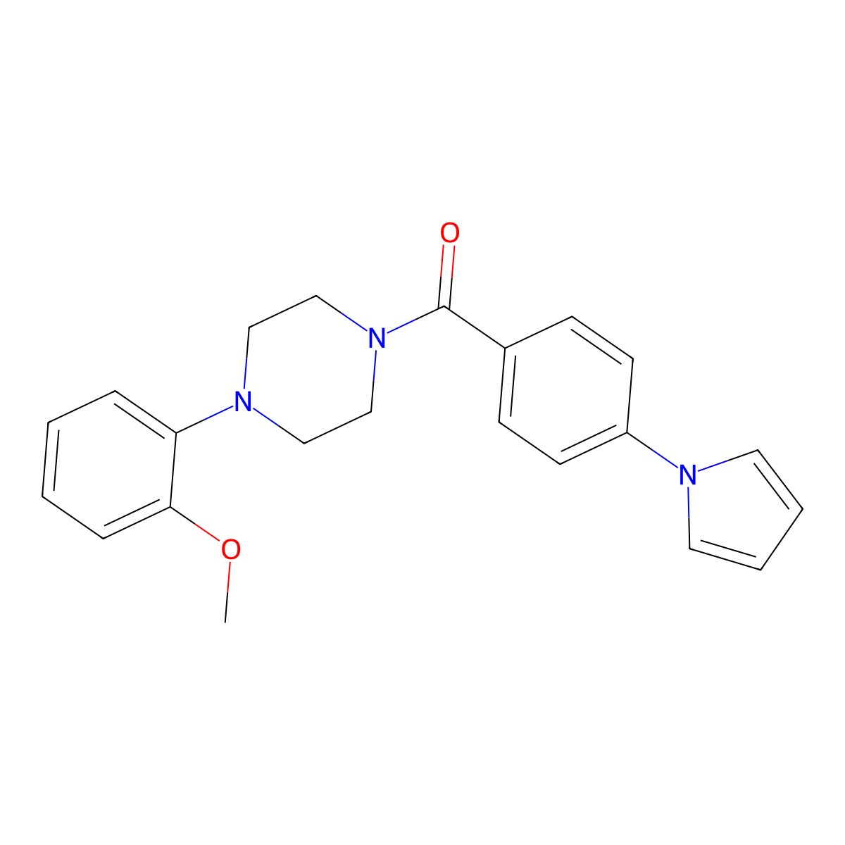 1-(2-methoxyphenyl)-4-[4-(1H-pyrrol-1-yl)benzoyl]piperazine molecular structure, CAS 1144447-41-5