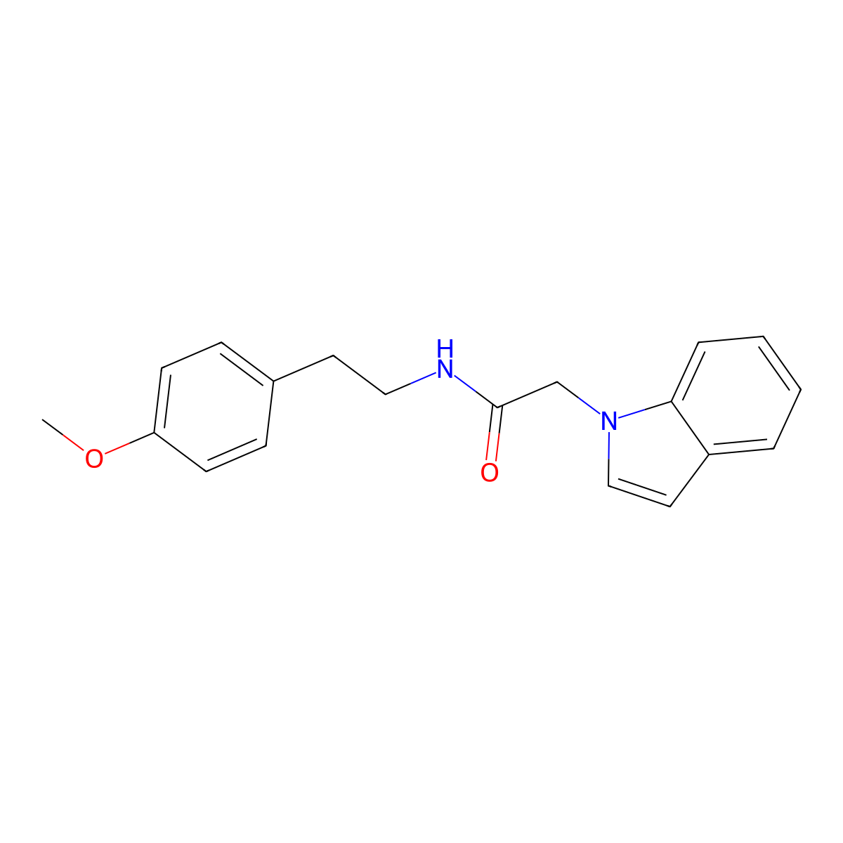2-(1H-indol-1-yl)-N-(4-methoxyphenethyl)acetamide molecular structure, CAS 1144447-49-3
