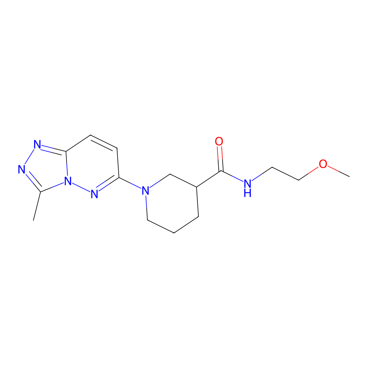 N-(2-methoxyethyl)-1-(3-methyl[1,2,4]triazolo[4,3-b]pyridazin-6-yl)piperidine-3-carboxamide molecular structure, CAS 1144447-71-1