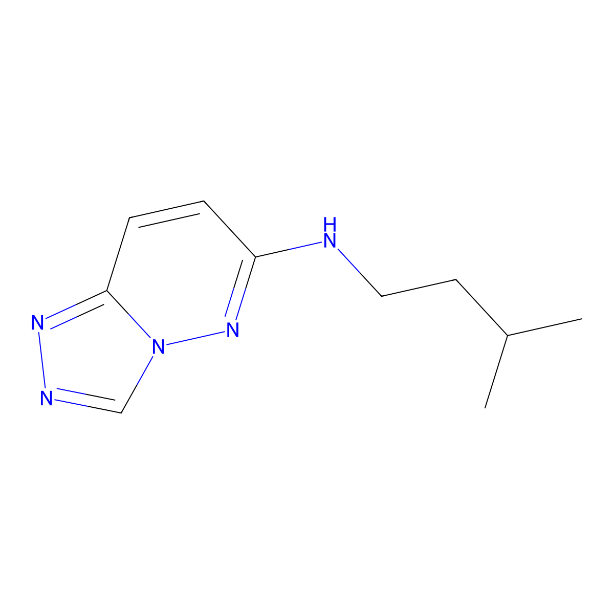 N-isopentyl-N-[1,2,4]triazolo[4,3-b]pyridazin-6-ylamine molecular structure, CAS 1144447-79-9