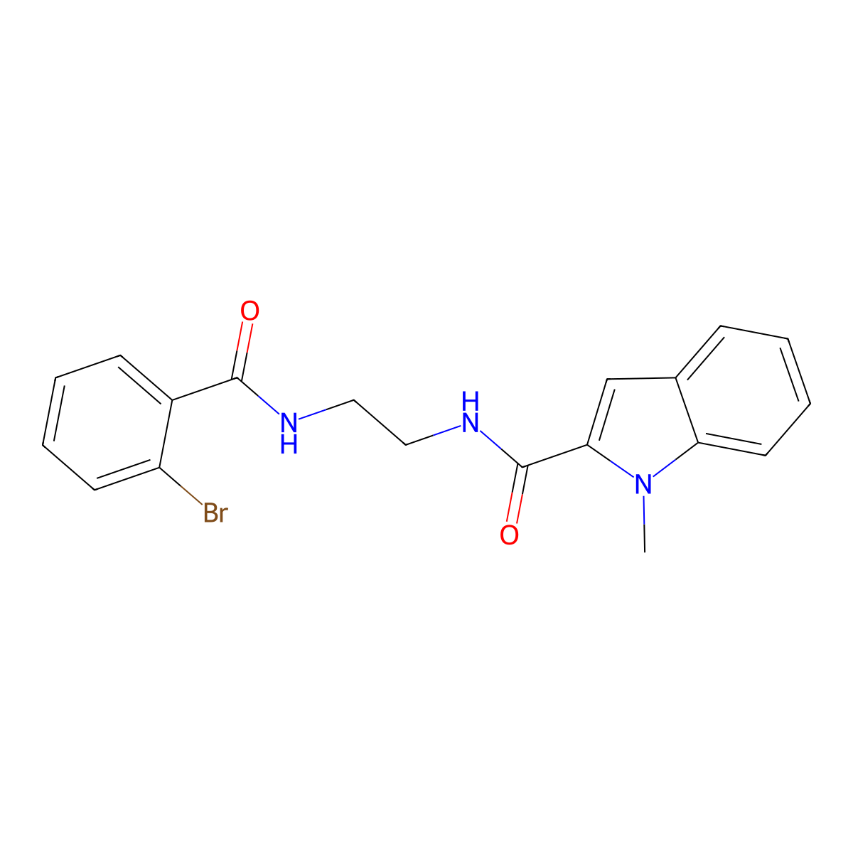 N-(2-{[(2-bromophenyl)carbonyl]amino}ethyl)-1-methyl-1H-indole-2-carboxamide molecular structure, CAS 1144447-96-0