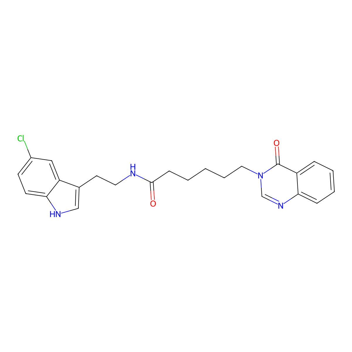 N-[2-(5-chloro-1H-indol-3-yl)ethyl]-6-(4-oxo-3(4H)-quinazolinyl)hexanamide molecular structure, CAS 1144448-02-1