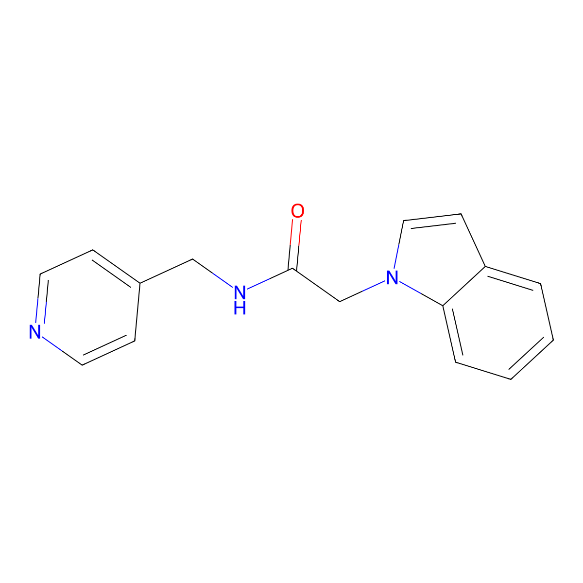 2-(1H-indol-1-yl)-N-(pyridin-4-ylmethyl)acetamide molecular structure, CAS 1144448-28-1