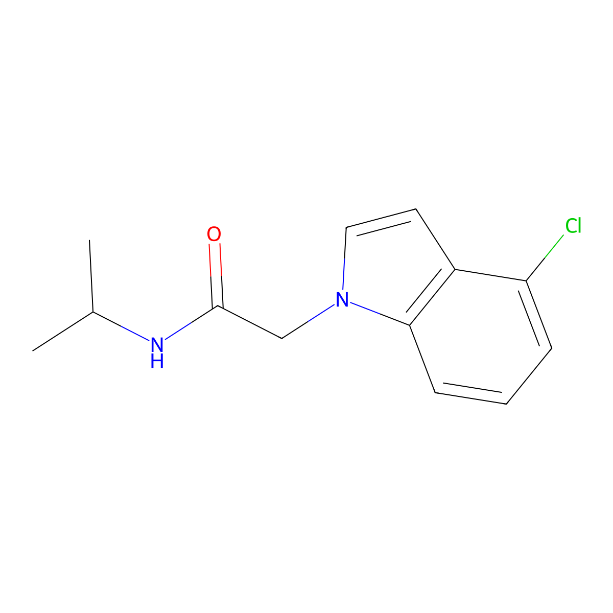 2-(4-chloro-1H-indol-1-yl)-N-(propan-2-yl)acetamide molecular structure, CAS 1144448-31-6