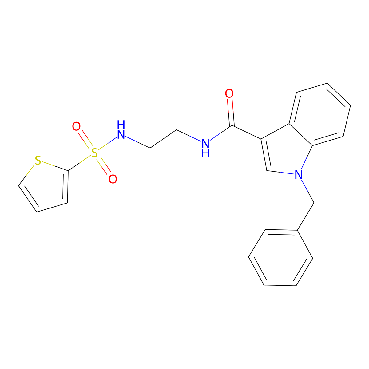 1-benzyl-N-{2-[(thiophen-2-ylsulfonyl)amino]ethyl}-1H-indole-3-carboxamide molecular structure, CAS 1144448-93-0