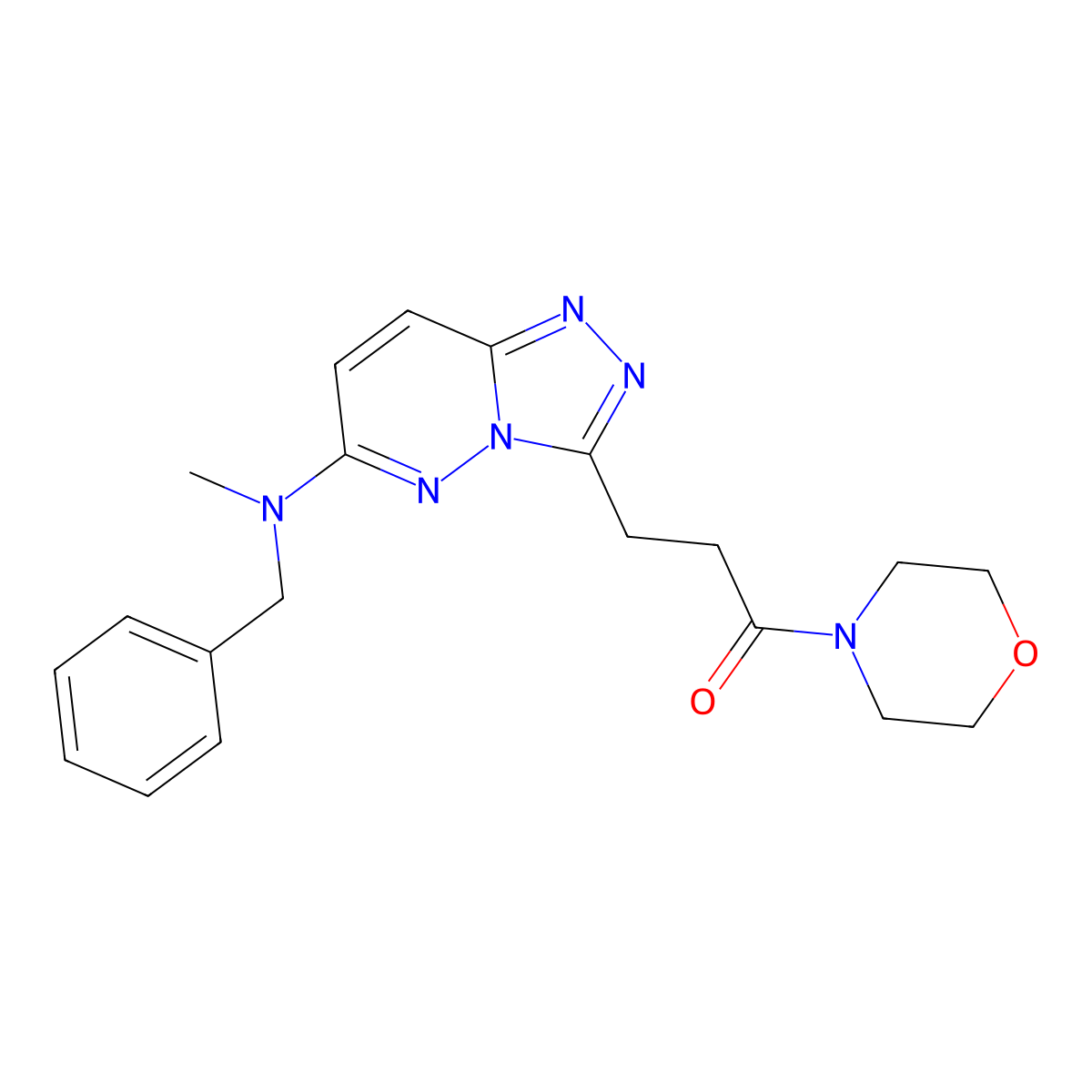 3-{6-[Benzyl(methyl)amino][1,2,4]triazolo[4,3-b]pyridazin-3-yl}-1-(morpholin-4-yl)propan-1-one molecular structure, CAS 1144449-78-4