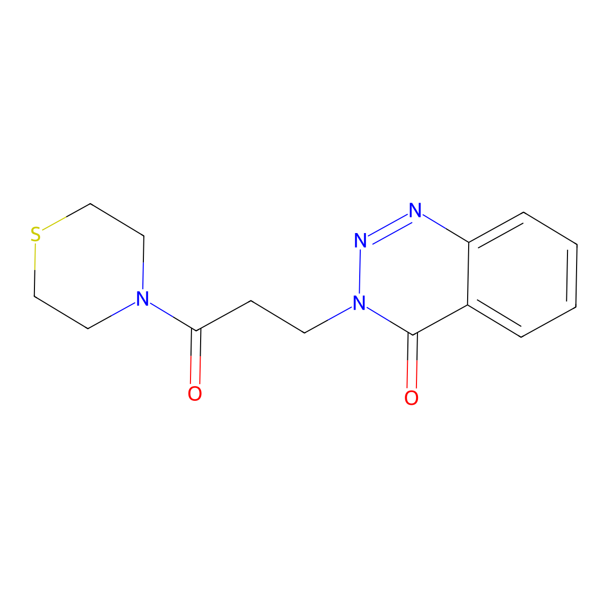 3-[3-oxo-3-(4-thiomorpholinyl)propyl]-1,2,3-benzotriazin-4(3H)-one molecular structure, CAS 1144449-80-8