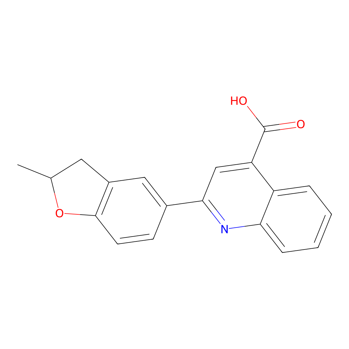 2-(2-Methyl-2,3-dihydro-1-benzofuran-5-yl)quinoline-4-carboxylic acid molecular structure, CAS 1144449-85-3
