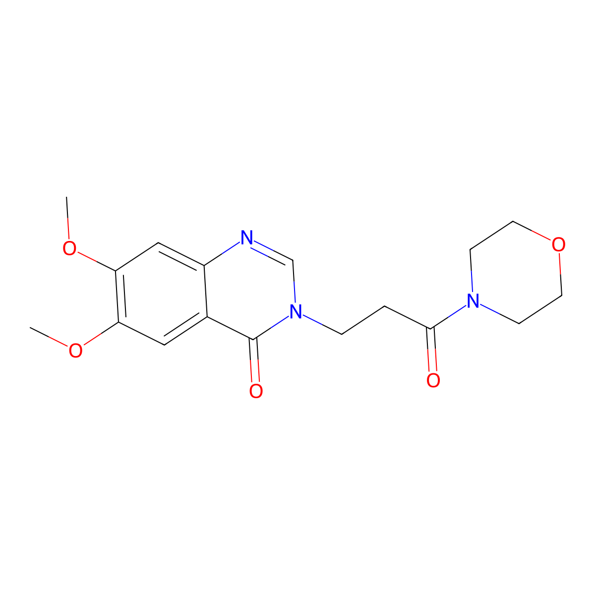 6,7-dimethoxy-3-[3-(morpholin-4-yl)-3-oxopropyl]quinazolin-4(3H)-one molecular structure, CAS 1144450-07-6