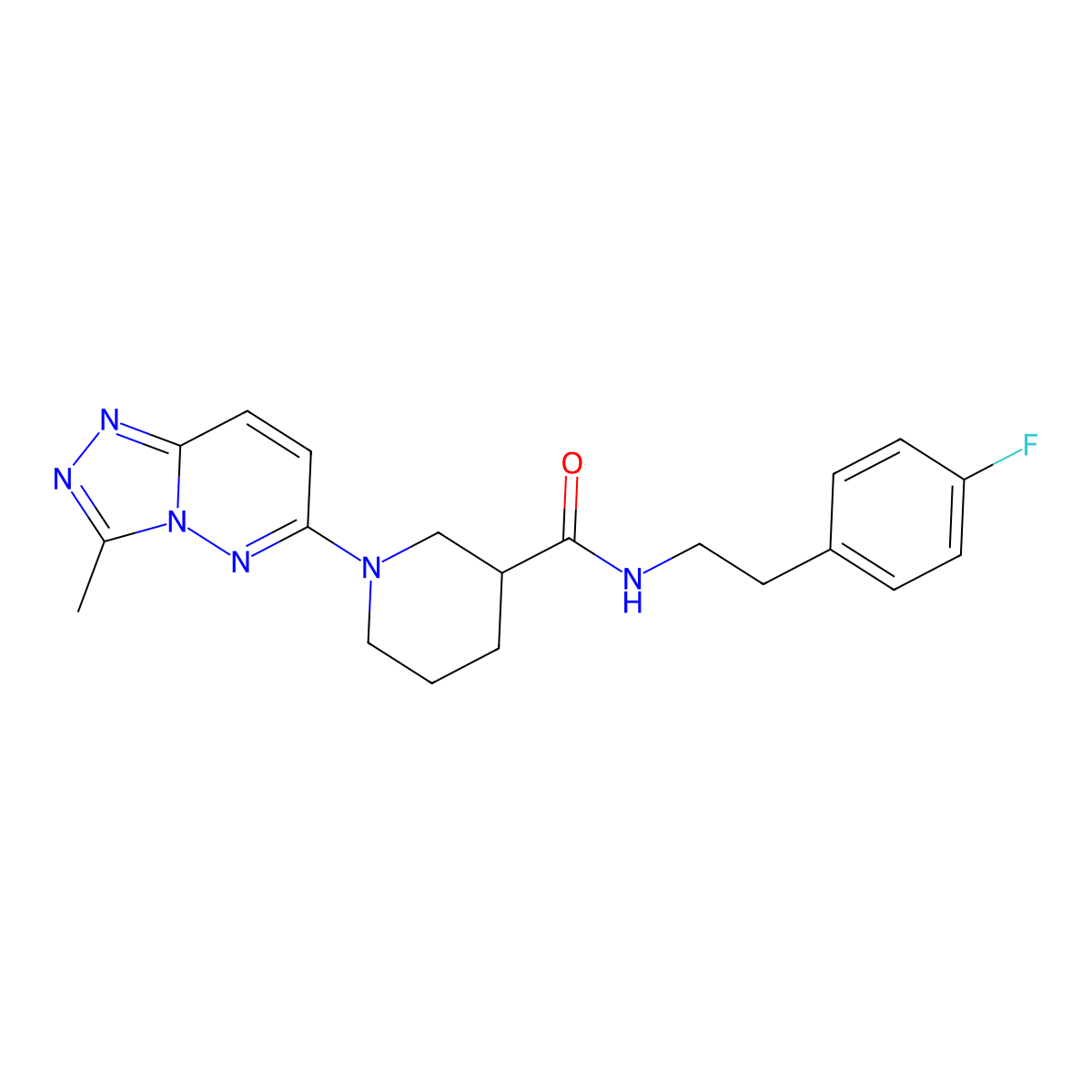 N-[2-(4-fluorophenyl)ethyl]-1-(3-methyl[1,2,4]triazolo[4,3-b]pyridazin-6-yl)piperidine-3-carboxamide molecular structure, CAS 1144450-33-8