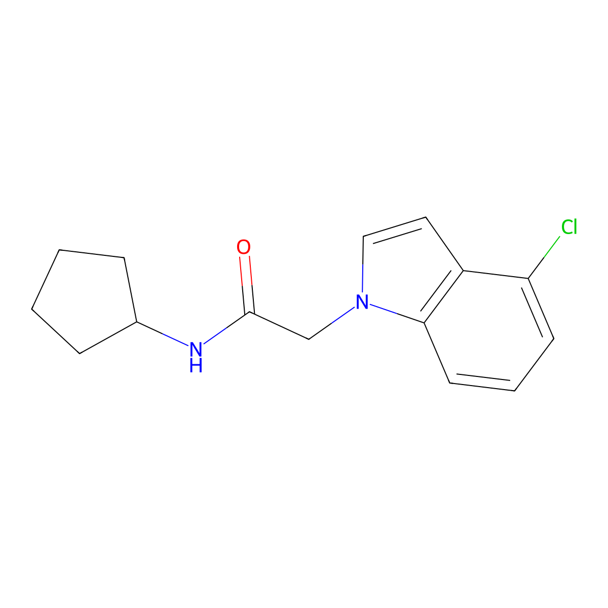 2-(4-chloro-1H-indol-1-yl)-N-cyclopentylacetamide molecular structure, CAS 1144450-49-6