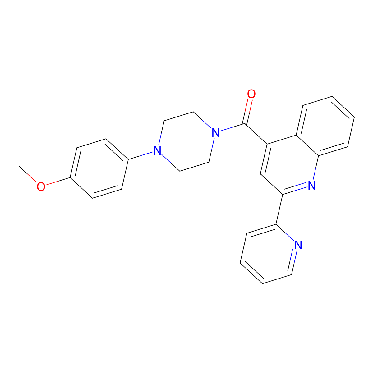 [4-(4-Methoxyphenyl)piperazino][2-(2-pyridyl)-4-quinolyl]methanone molecular structure, CAS 1144450-52-1