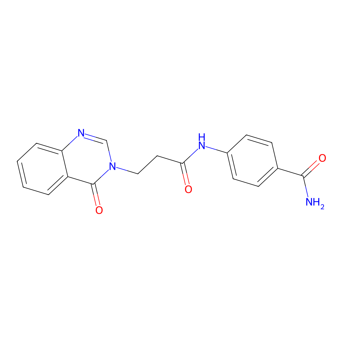4-{[3-(4-oxoquinazolin-3(4H)-yl)propanoyl]amino}benzamide molecular structure, CAS 1144450-59-8