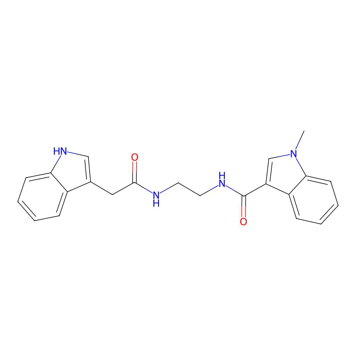 N-{2-[(1H-indol-3-ylacetyl)amino]ethyl}-1-methyl-1H-indole-3-carboxamide molecular structure, CAS 1144450-82-7