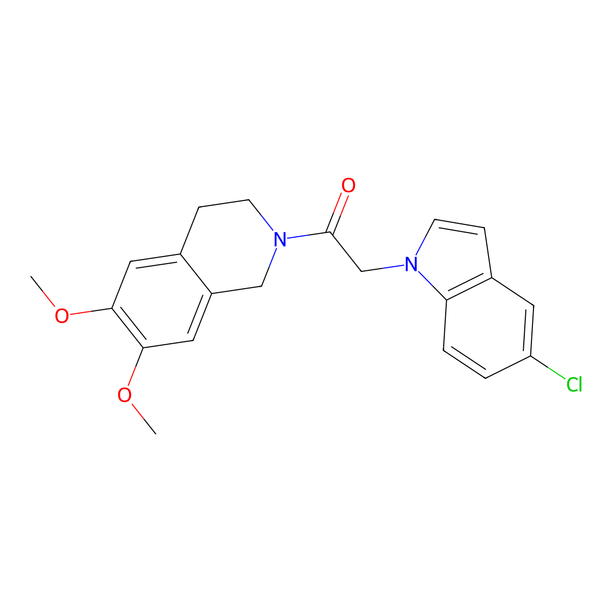 2-[(5-chloro-1H-indol-1-yl)acetyl]-6,7-dimethoxy-1,2,3,4-tetrahydroisoquinoline molecular structure, CAS 1144450-84-9