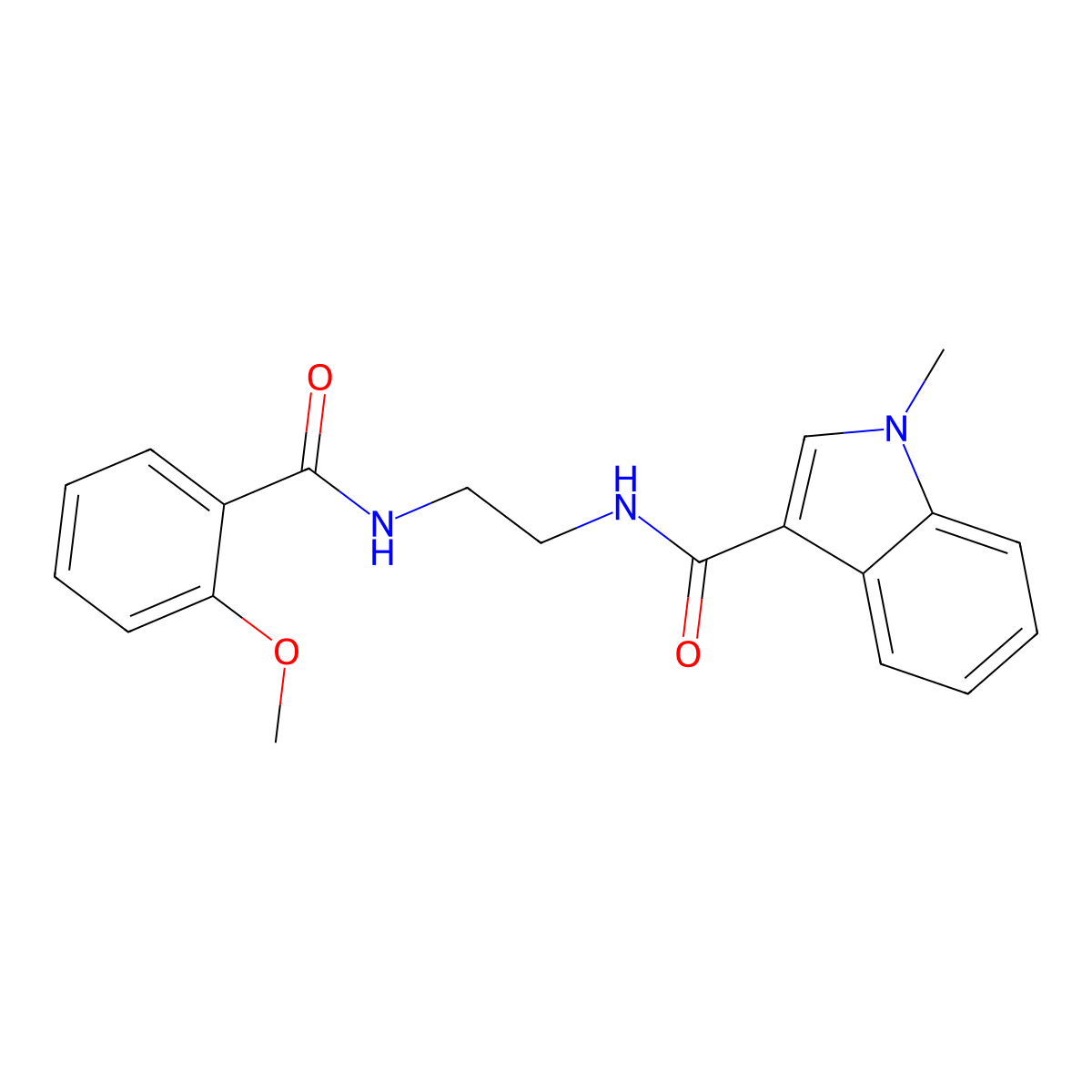 N-(2-{[(2-methoxyphenyl)carbonyl]amino}ethyl)-1-methyl-1H-indole-3-carboxamide molecular structure, CAS 1144451-19-3