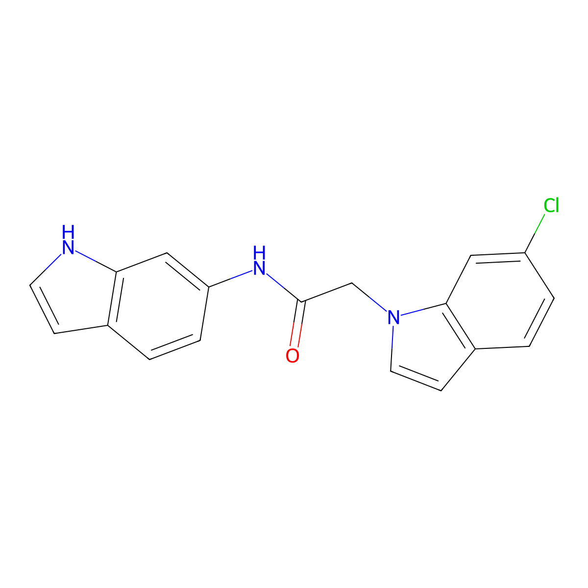 2-(6-chloro-1H-indol-1-yl)-N-(1H-indol-6-yl)acetamide molecular structure, CAS 1144451-29-5