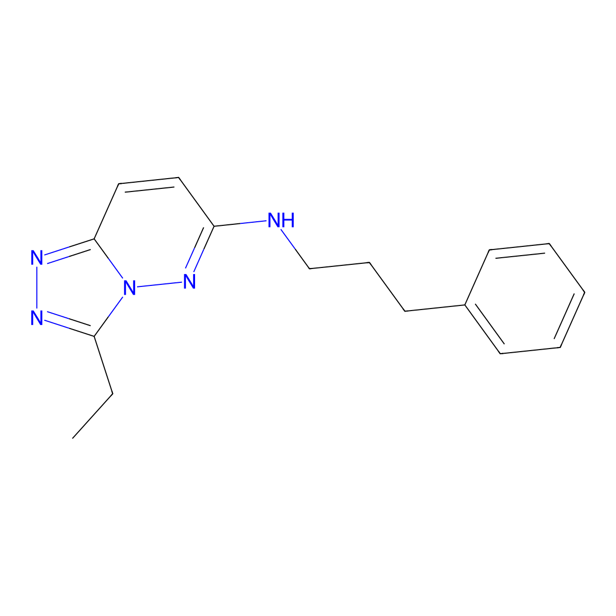 3-ethyl-N-(3-phenylpropyl)[1,2,4]triazolo[4,3-b]pyridazin-6-amine molecular structure, CAS 1144451-47-7