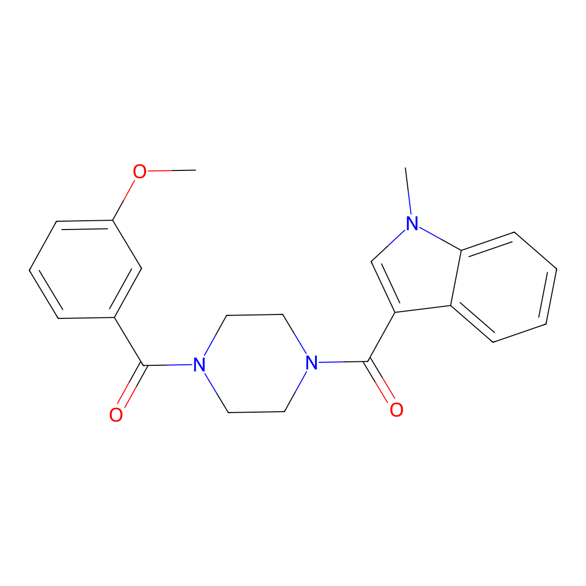 (3-methoxyphenyl){4-[(1-methyl-1H-indol-3-yl)carbonyl]piperazin-1-yl}methanone molecular structure, CAS 1144451-85-3