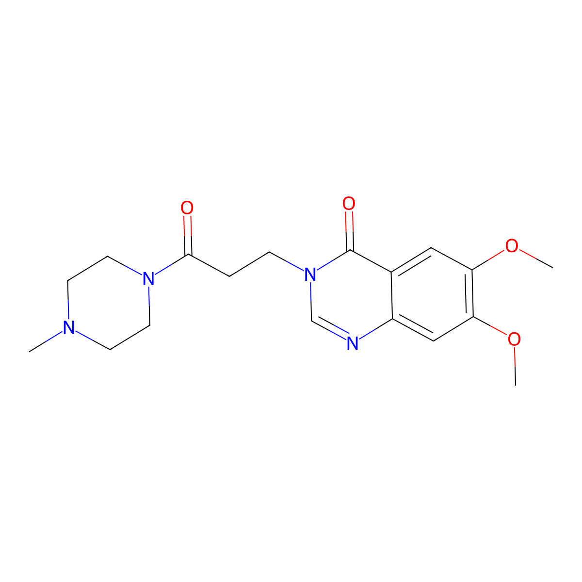 6,7-dimethoxy-3-[3-(4-methylpiperazin-1-yl)-3-oxopropyl]quinazolin-4(3H)-one molecular structure, CAS 1144452-06-1