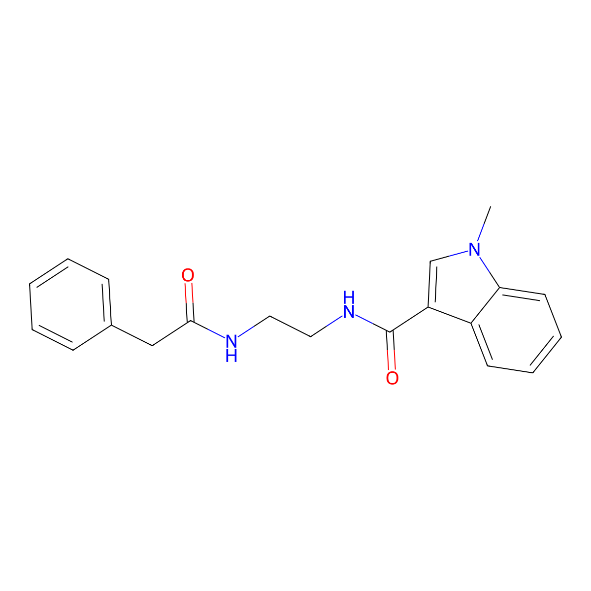 1-methyl-N-{2-[(phenylacetyl)amino]ethyl}-1H-indole-3-carboxamide molecular structure, CAS 1144452-59-4