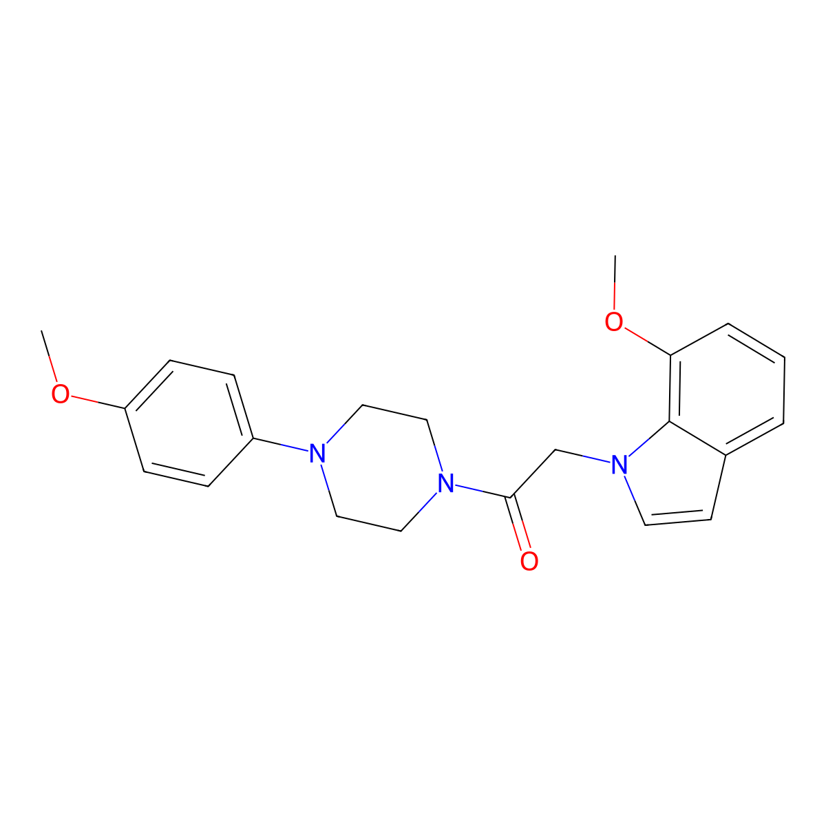 2-(7-methoxy-1H-indol-1-yl)-1-[4-(4-methoxyphenyl)piperazin-1-yl]ethanone molecular structure, CAS 1144452-67-4