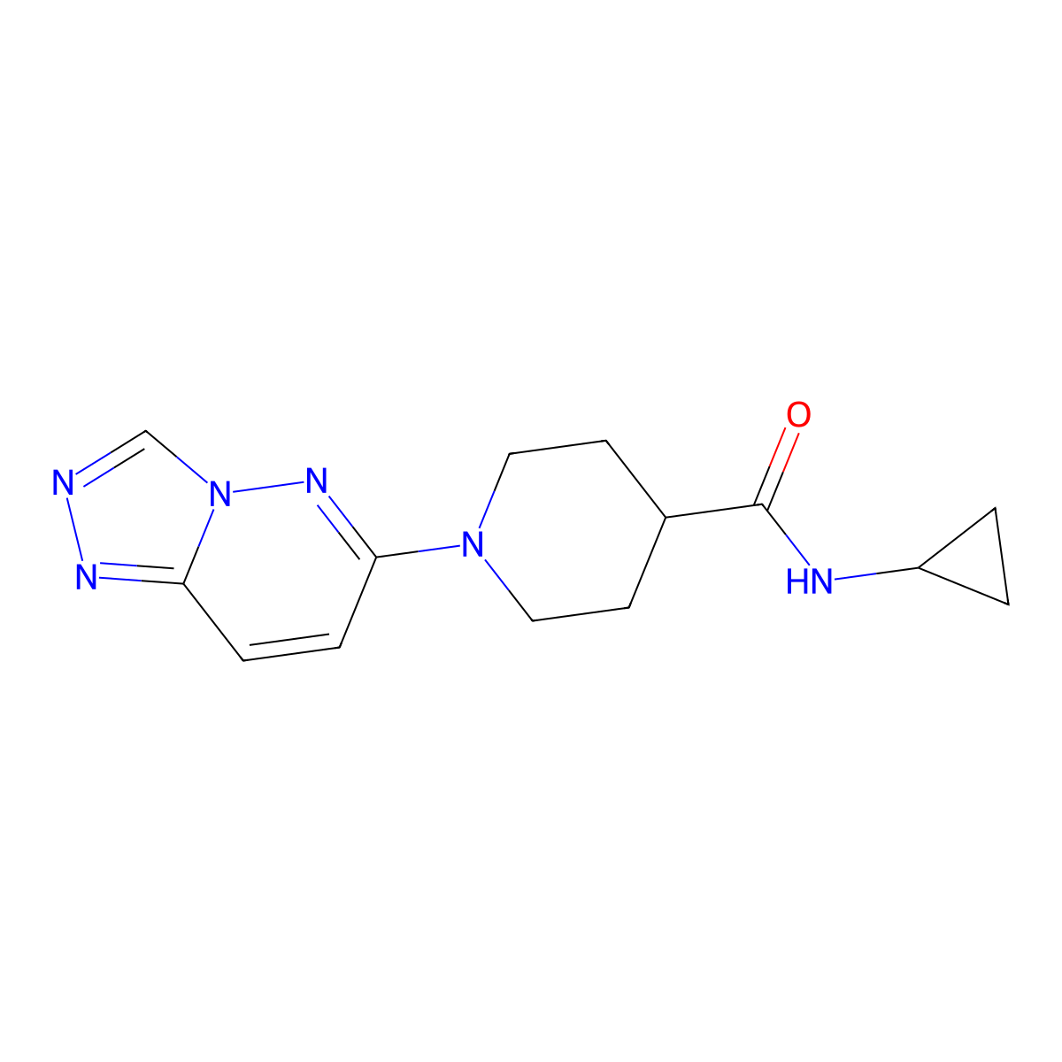 N-cyclopropyl-1-([1,2,4]triazolo[4,3-b]pyridazin-6-yl)piperidine-4-carboxamide molecular structure, CAS 1144452-70-9