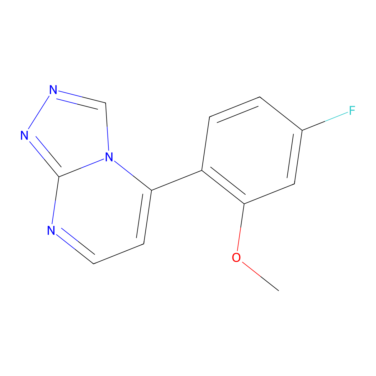 5-(4-Fluoro-2-methoxyphenyl)[1,2,4]triazolo[4,3-a]pyrimidine molecular structure, CAS 1144452-73-2