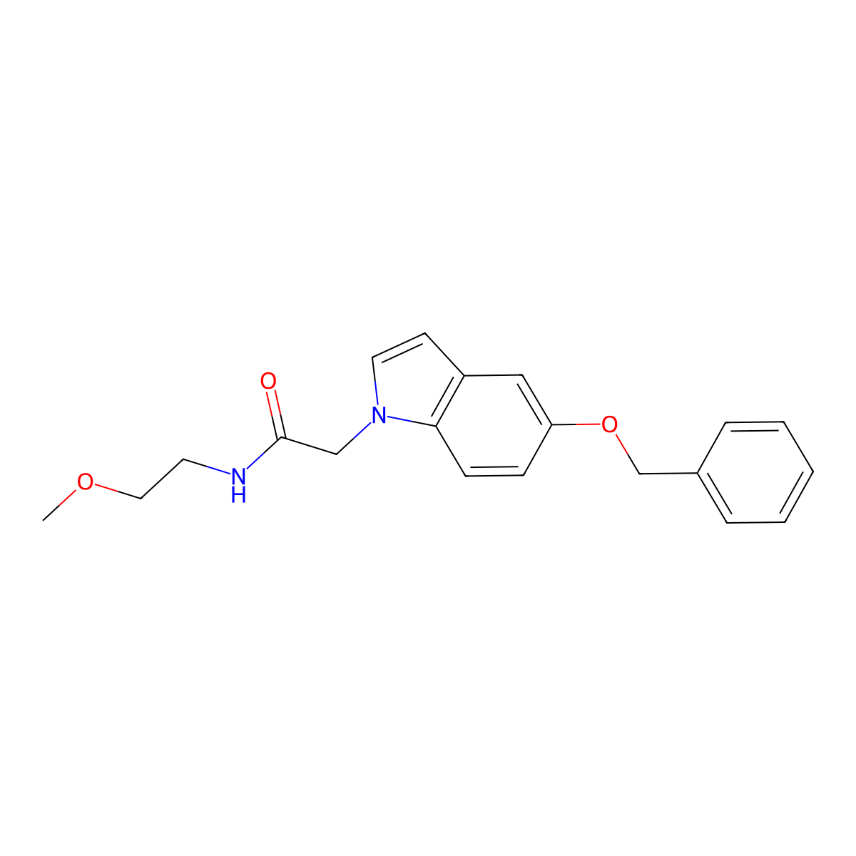 2-[5-(benzyloxy)-1H-indol-1-yl]-N-(2-methoxyethyl)acetamide molecular structure, CAS 1144452-83-4