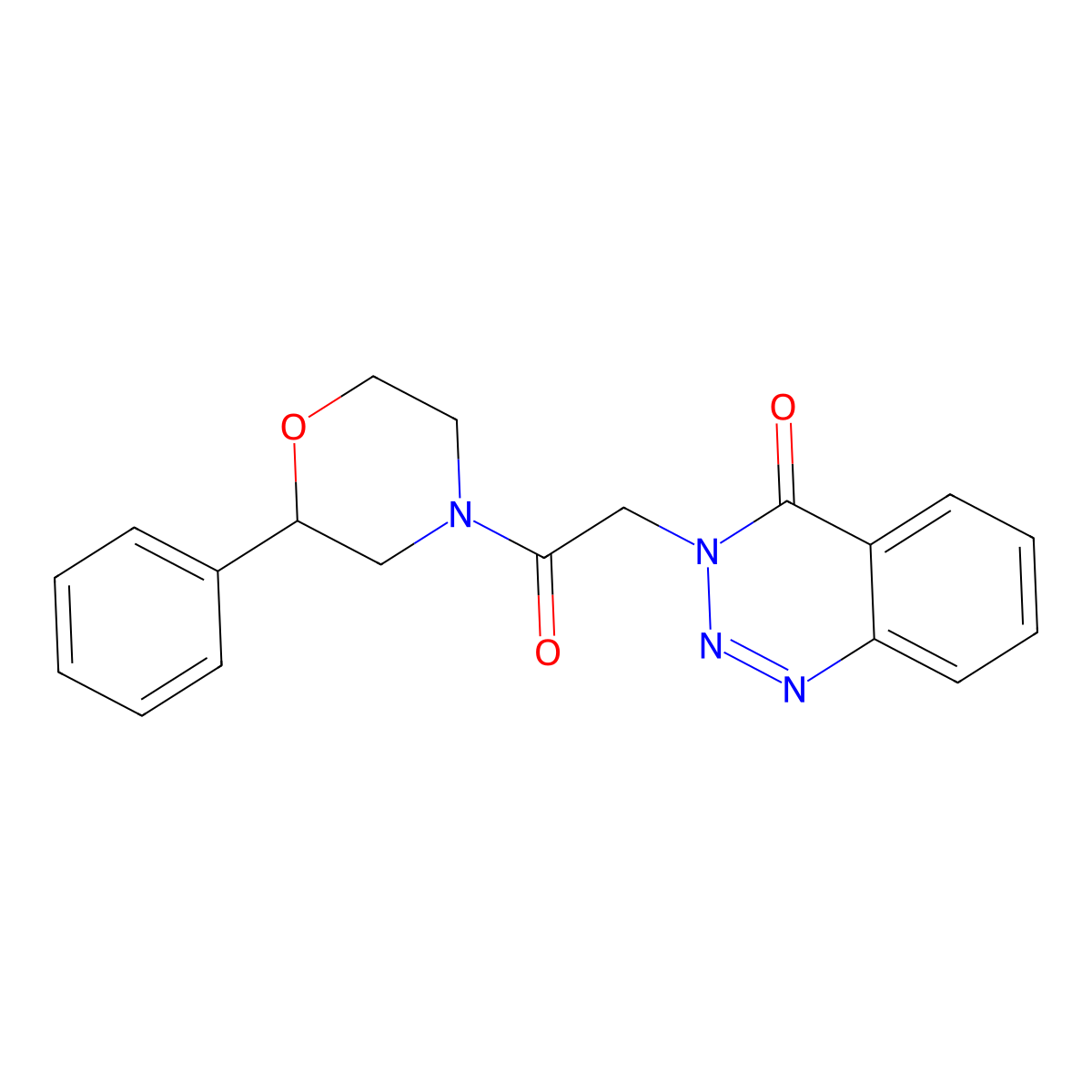 3-[2-oxo-2-(2-phenylmorpholin-4-yl)ethyl]-1,2,3-benzotriazin-4(3H)-one molecular structure, CAS 1144452-84-5
