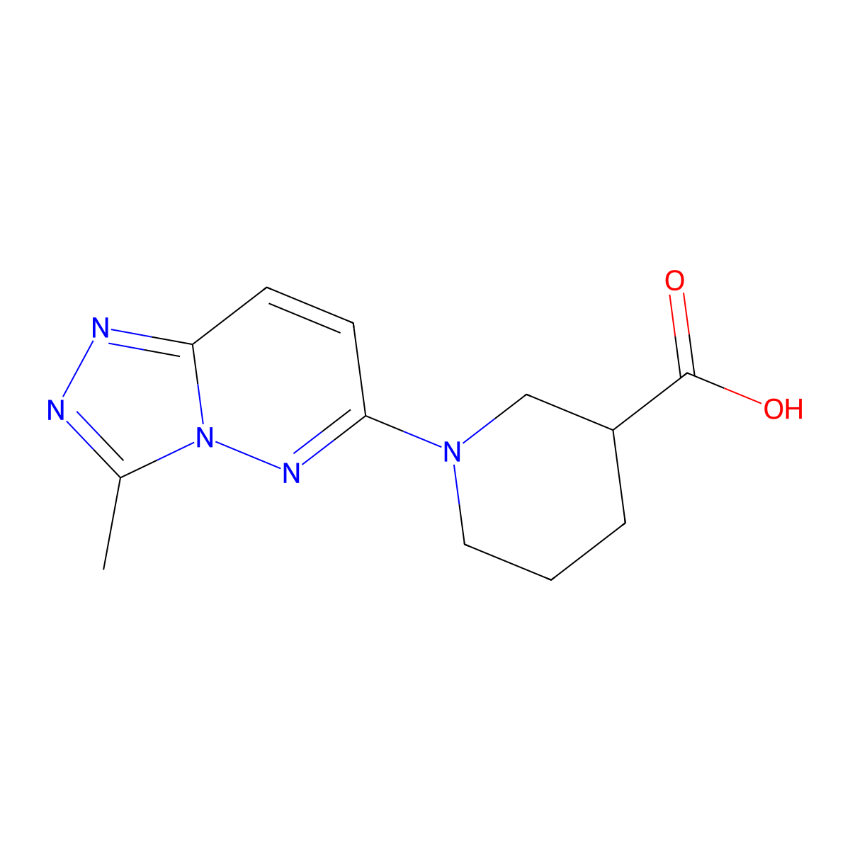 1-(3-Methyl-[1,2,4]triazolo[4,3-b]pyridazin-6-yl)piperidine-3-carboxylic acid molecular structure, CAS 1144452-93-6