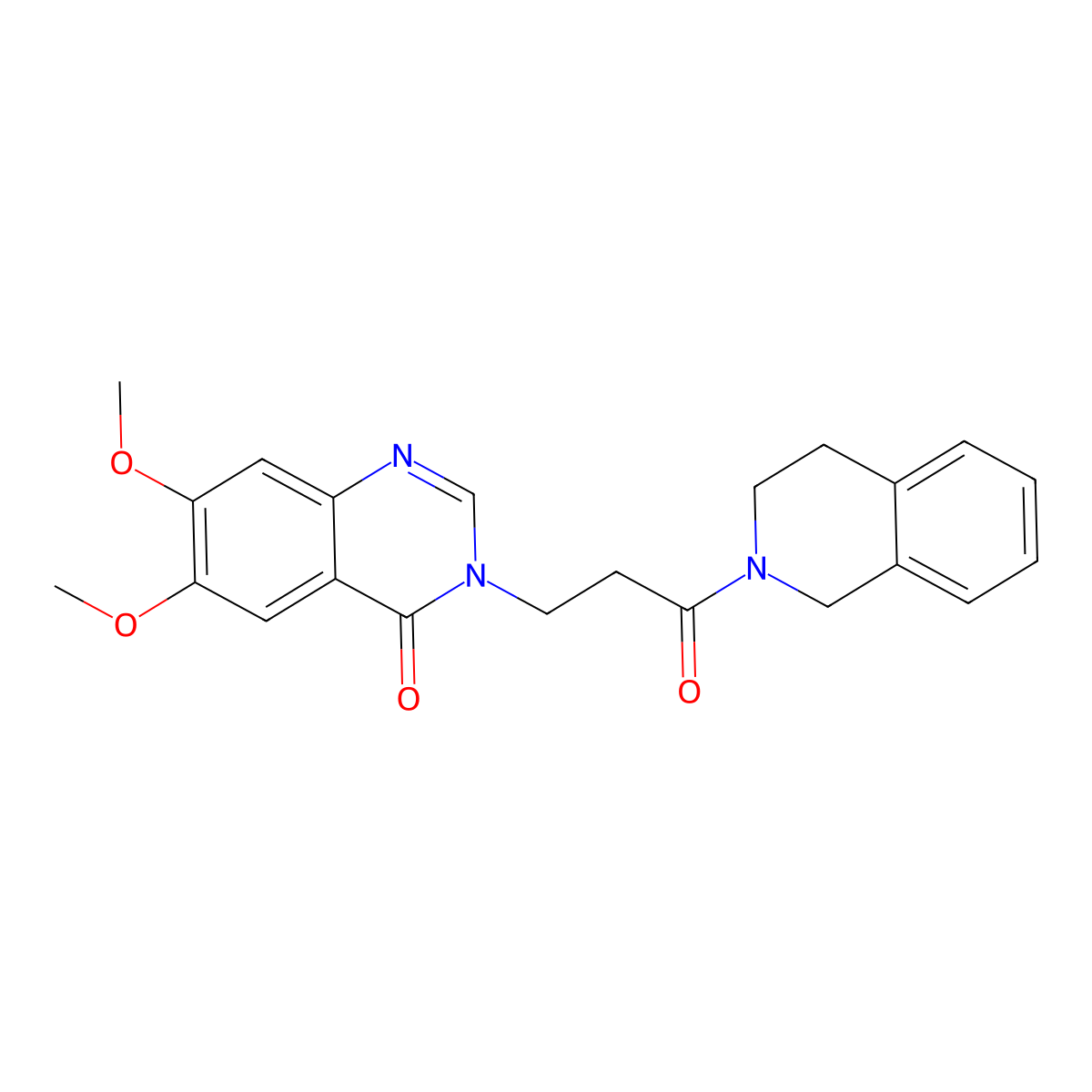 3-[3-(3,4-dihydroisoquinolin-2(1H)-yl)-3-oxopropyl]-6,7-dimethoxyquinazolin-4(3H)-one molecular structure, CAS 1144453-52-0