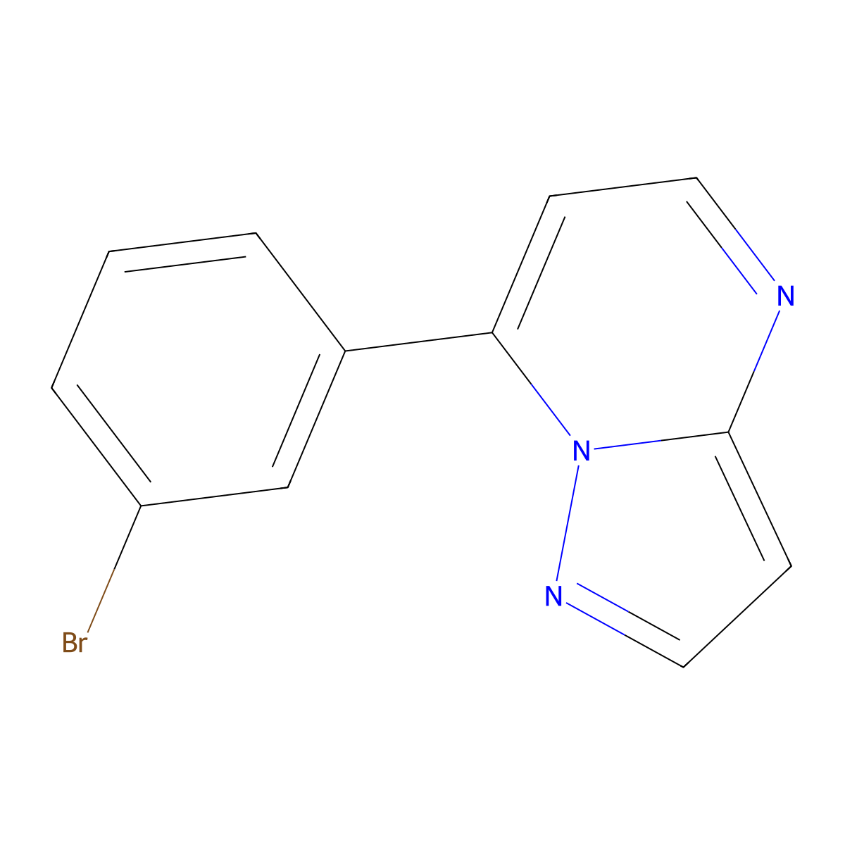 7-(3-Bromophenyl)pyrazolo[1,5-a]pyrimidine molecular structure, CAS 1144453-64-4
