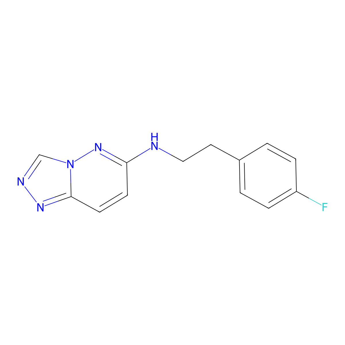 N-[2-(4-fluorophenyl)ethyl][1,2,4]triazolo[4,3-b]pyridazin-6-amine molecular structure, CAS 1144453-88-2