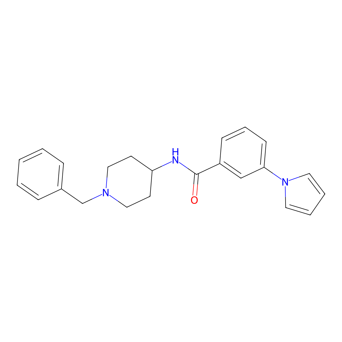 N-(1-benzylpiperidin-4-yl)-3-(1H-pyrrol-1-yl)benzamide molecular structure, CAS 1144453-99-5
