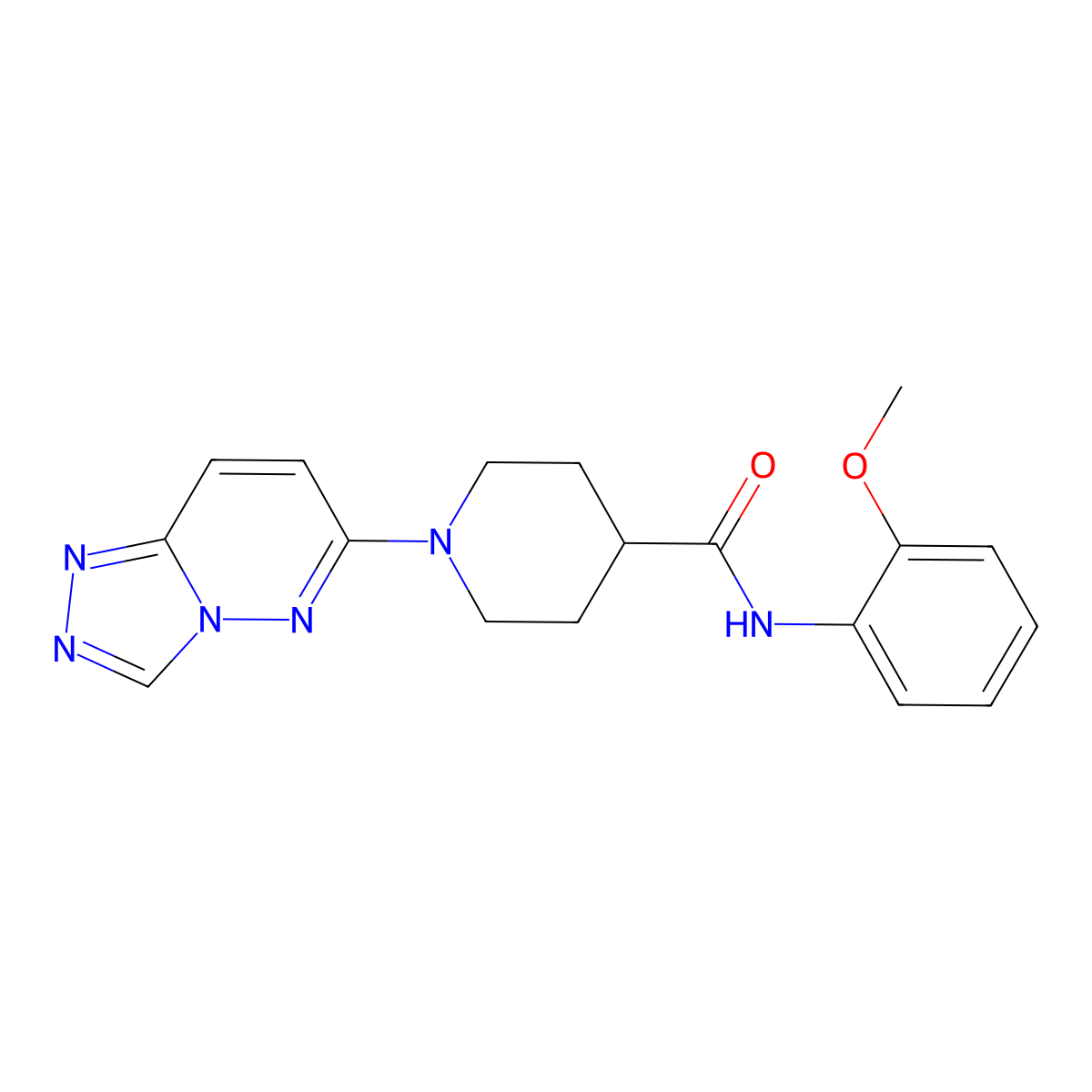 N-(2-methoxyphenyl)-1-([1,2,4]triazolo[4,3-b]pyridazin-6-yl)piperidine-4-carboxamide molecular structure, CAS 1144454-20-5
