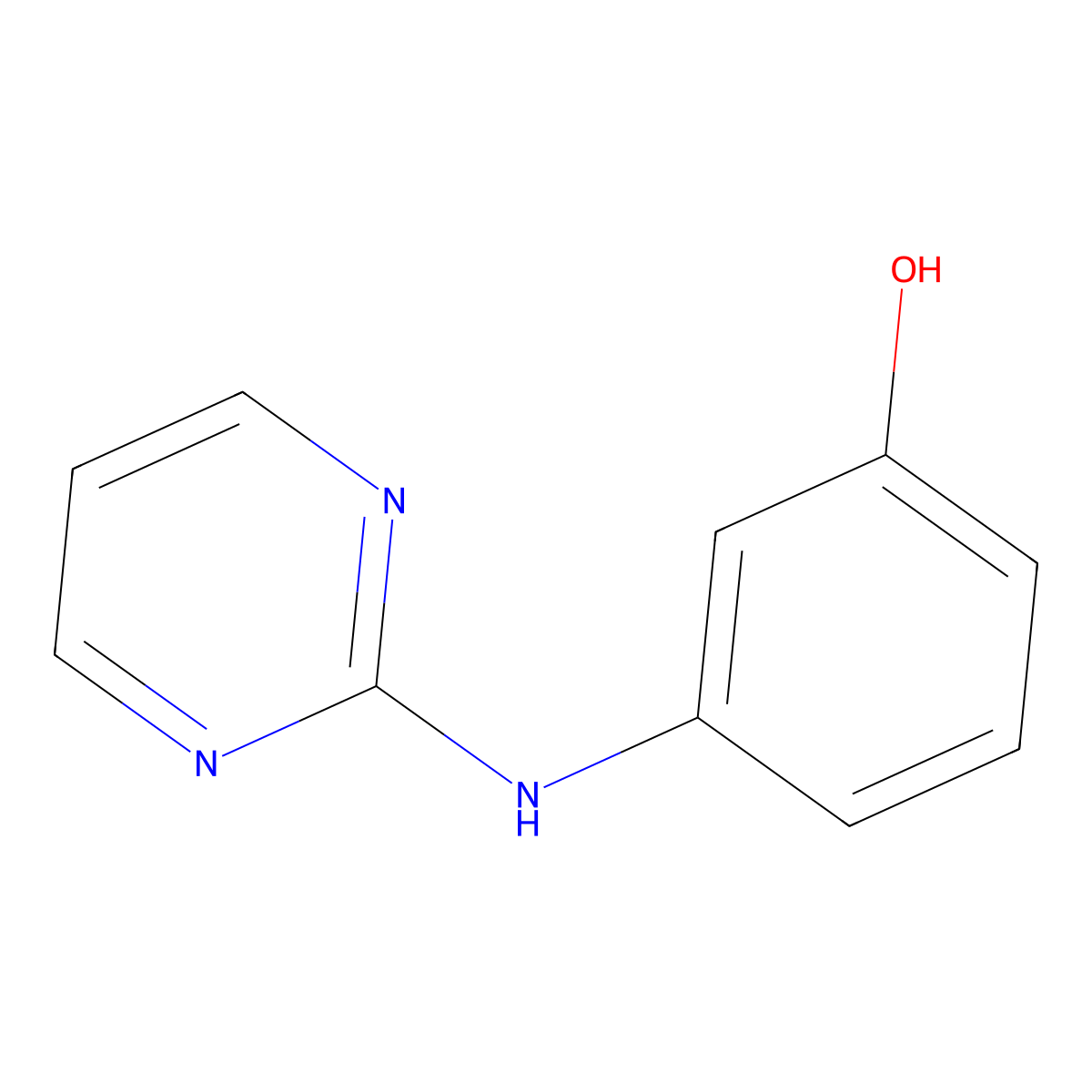 3-(Pyrimidin-2-ylamino)phenol molecular structure, CAS 1144454-24-9