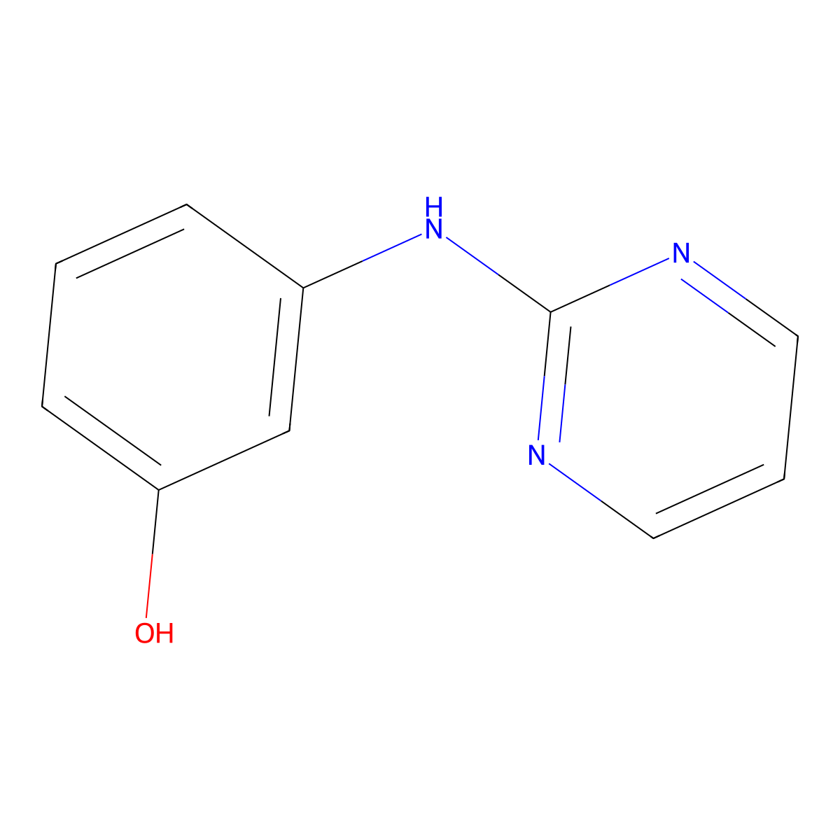 3-(Pyrimidin-2-ylamino)phenol molecular structure, CAS 1144454-24-9