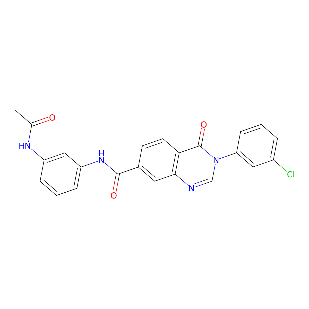N-[3-(acetylamino)phenyl]-3-(3-chlorophenyl)-4-oxo-3,4-dihydroquinazoline-7-carboxamide molecular structure, CAS 1144454-82-9