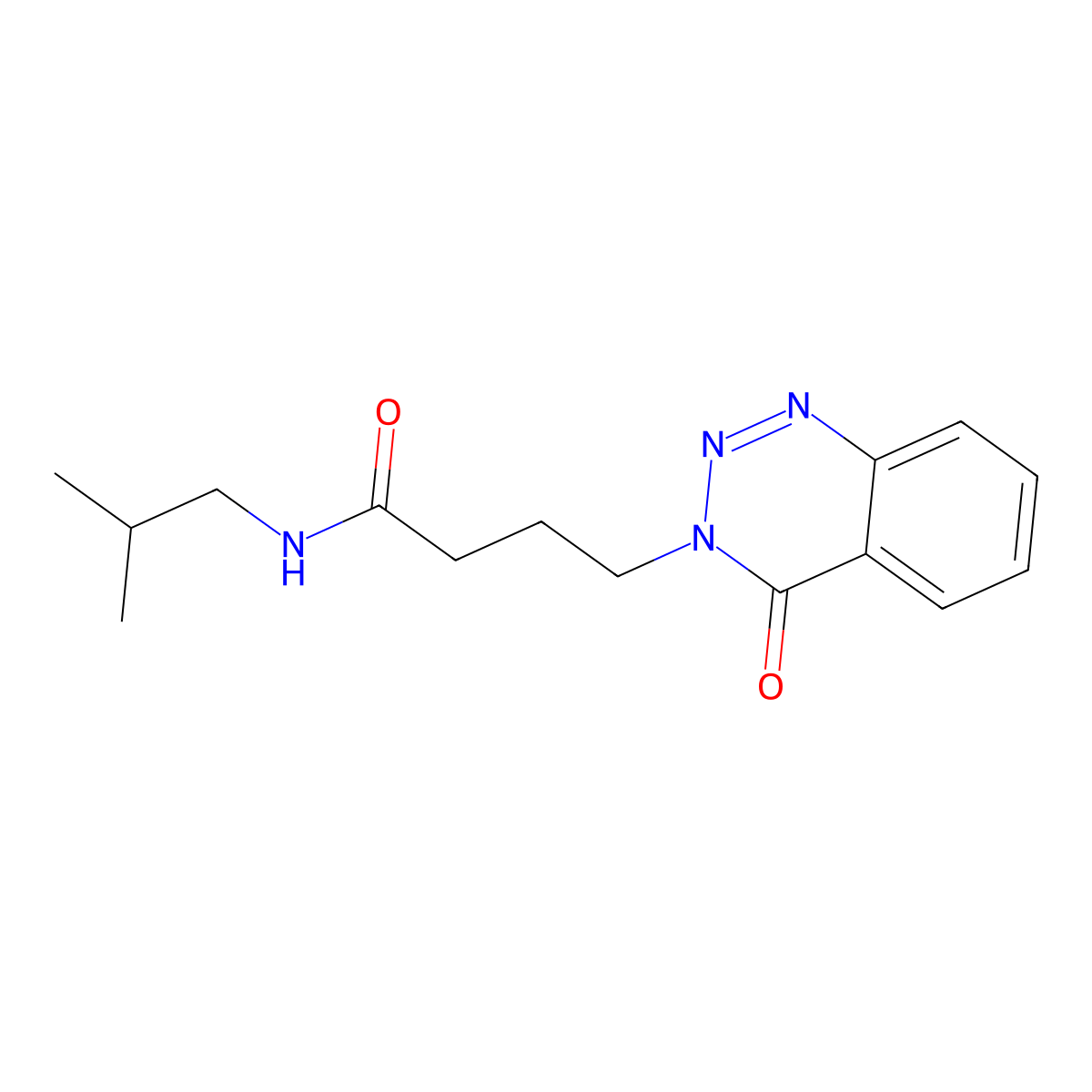 N-isobutyl-4-[4-oxo-1,2,3-benzotriazin-3(4H)-yl]butanamide molecular structure, CAS 1144454-95-4