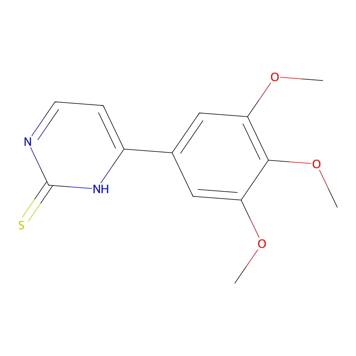 4-(3,4,5-Trimethoxyphenyl)pyrimidine-2-thiol molecular structure, CAS 1144455-10-6
