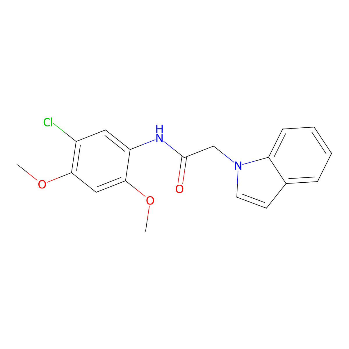 N-(5-chloro-2,4-dimethoxyphenyl)-2-(1H-indol-1-yl)acetamide molecular structure, CAS 1144455-14-0