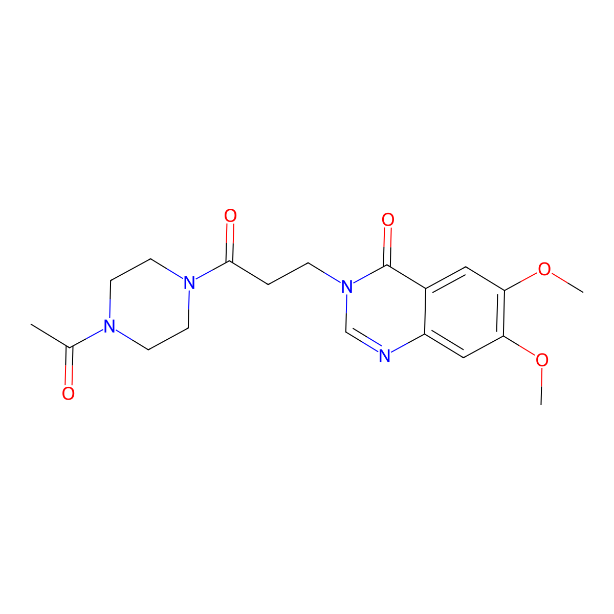 3-[3-(4-acetylpiperazin-1-yl)-3-oxopropyl]-6,7-dimethoxyquinazolin-4(3H)-one molecular structure, CAS 1144455-27-5