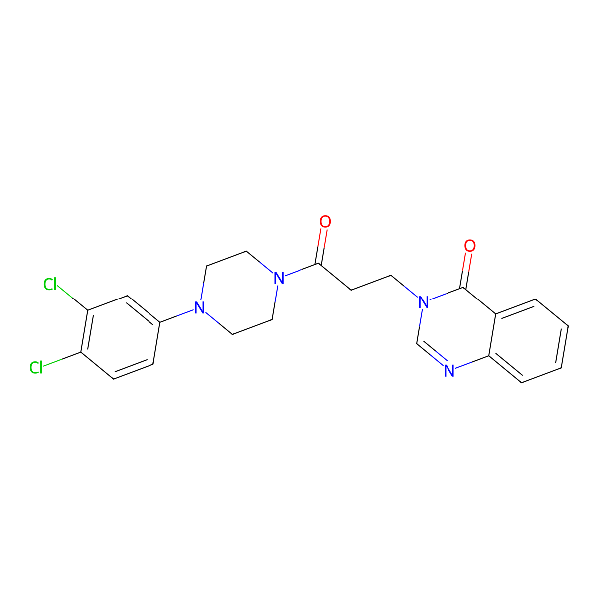 3-{3-[4-(3,4-dichlorophenyl)piperazin-1-yl]-3-oxopropyl}quinazolin-4(3H)-one molecular structure, CAS 1144455-50-4