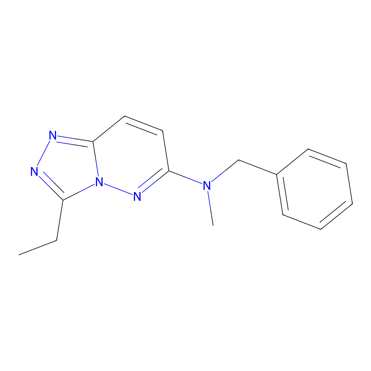 N-benzyl-3-ethyl-N-methyl[1,2,4]triazolo[4,3-b]pyridazin-6-amine molecular structure, CAS 1144455-77-5