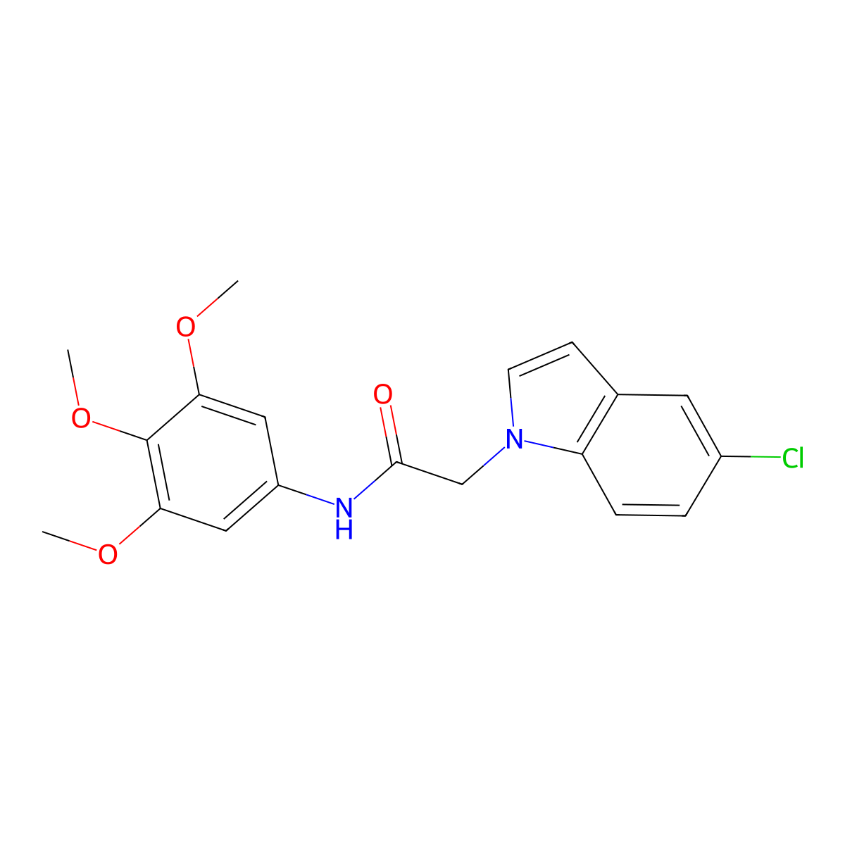 2-(5-chloro-1H-indol-1-yl)-N-(3,4,5-trimethoxyphenyl)acetamide molecular structure, CAS 1144455-99-1